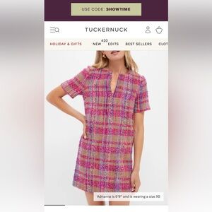 NWT Tuckernuck Pink Plaid Mini Dress